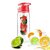 Fruchtflasche "Trinkflasche mit Fruchteinsatz" Made in Italy in der Farbe Rot