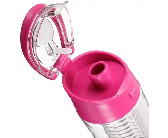 Fruit bottle "Drinking bottle with fruit insert" Made in Italy, Please select desired color: Pink, 4 image